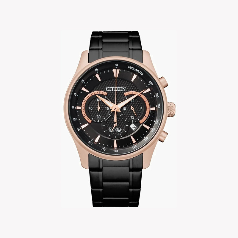 Citizen Men's Black Stainless Steel, Rose Gold Case | An8196-55e by i-watch