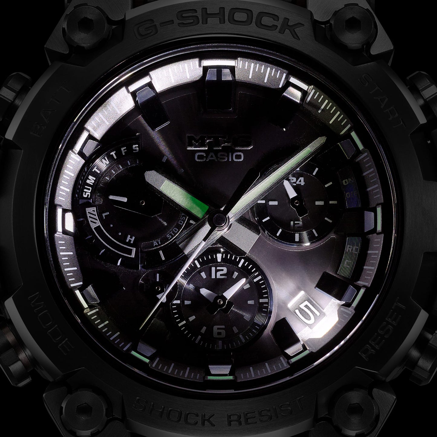 CASIO G-SHOCK MTG-B3000B-1A MASTER OF G METAL TWISTED-G BLACK -SOLAR POWERED Men's Watch