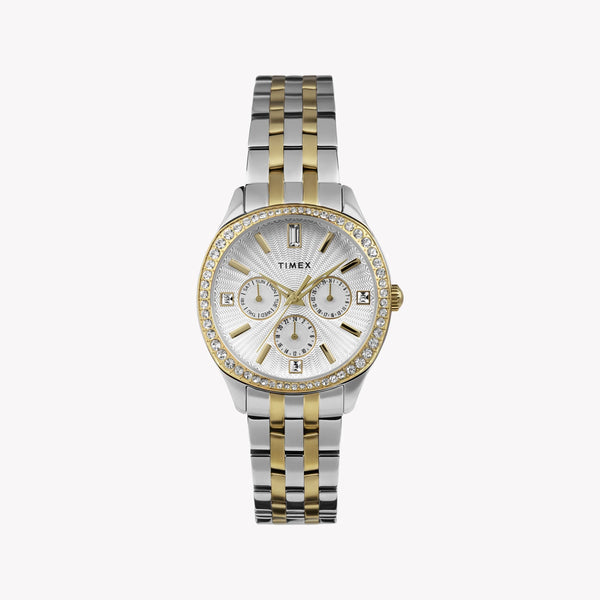 Timex Women's Two-Tone Watch, Silver Dial | Tw2w17900 by i-watch
