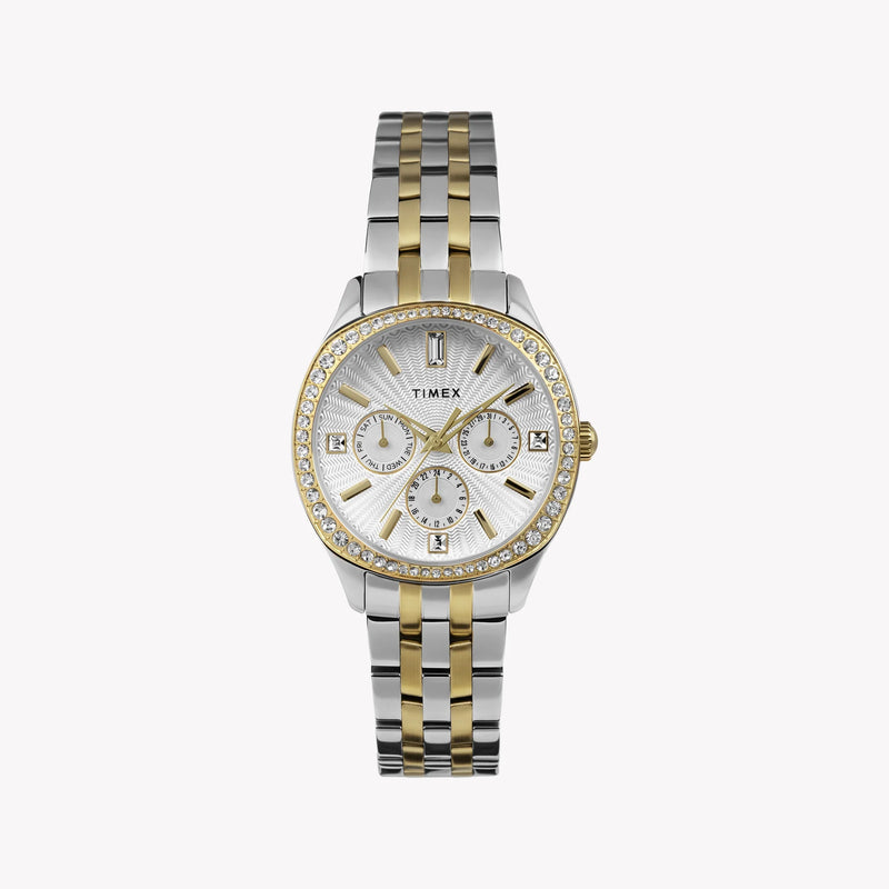 Timex Women's Two-Tone Watch, Silver Dial | Tw2w17900 by i-watch