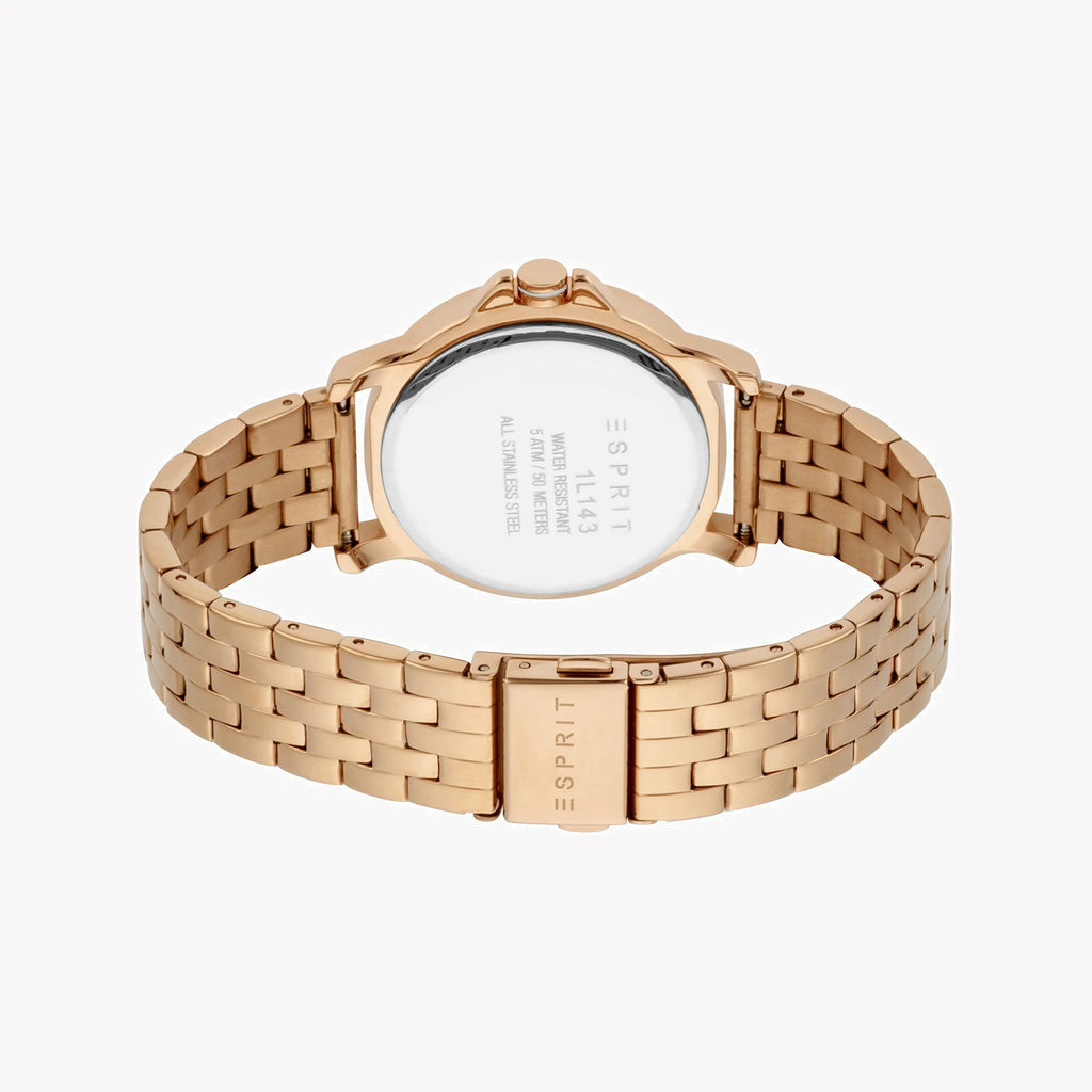 ESPRIT Women's Watch with Rose Gold Stainless Steel Case and Rose Gold Stainless Steel Band-i-Watch-3