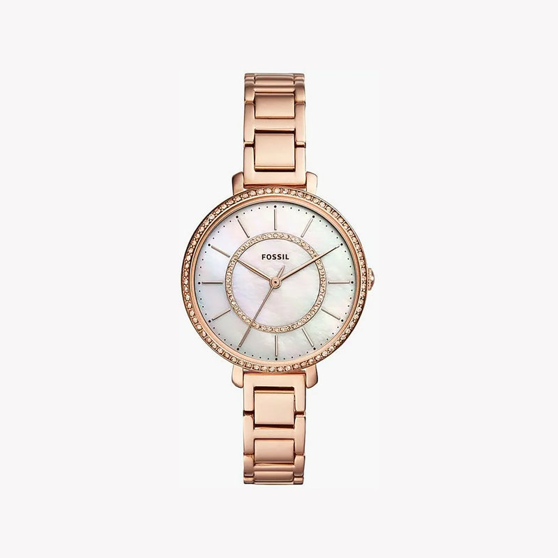 Fossil Women's Rose Gold Watch, White Dial | Es4452 by i-watch