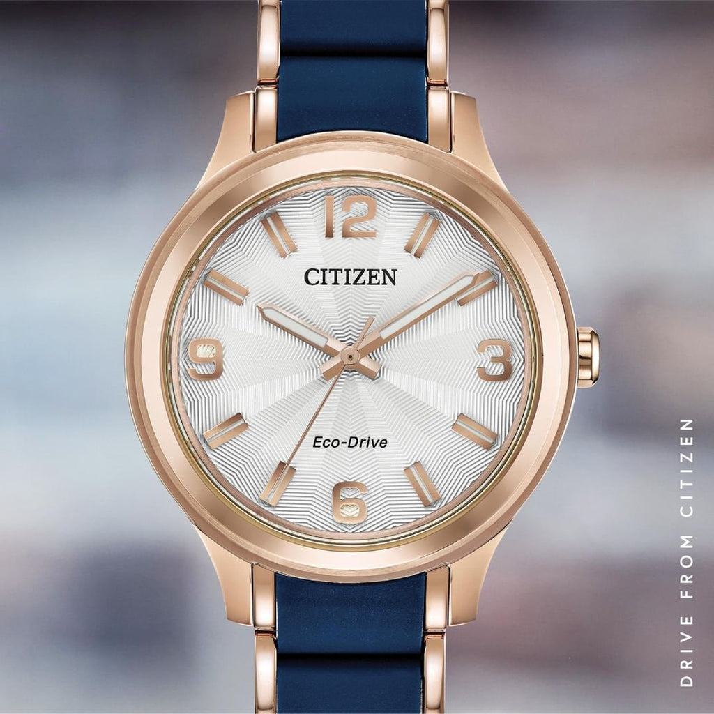 CITIZEN FE7078-93A - CHARMING PRECISION SERIE Women's Watch with Gold Case and Blue Band-i-Watch-3