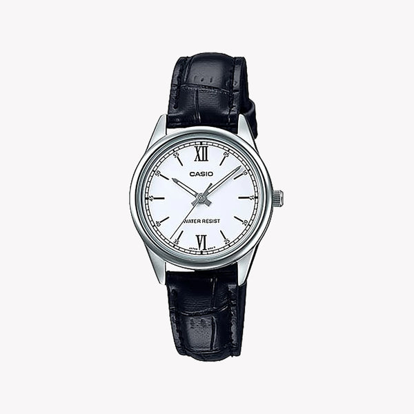 Timeless Elegance Women's Silver Leather Watch, Silver Dial | Ltp-V005l-7aud by i-watch