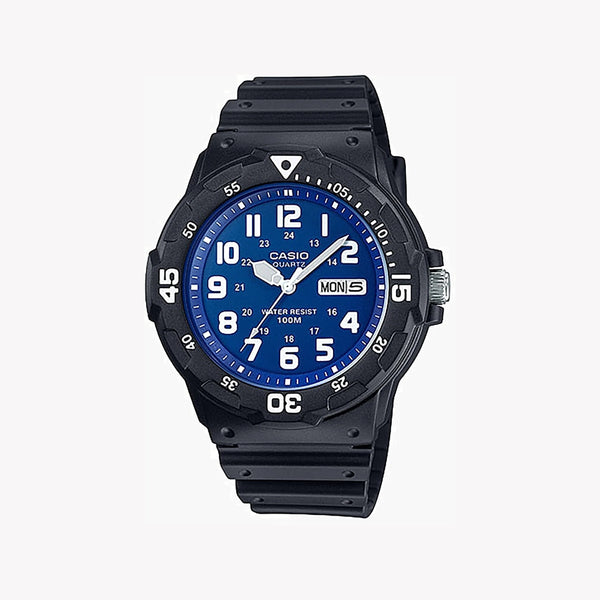 Casio Men's Black Resin Watch, Blue Dial | Mrw-200h-2b2v by i-watch