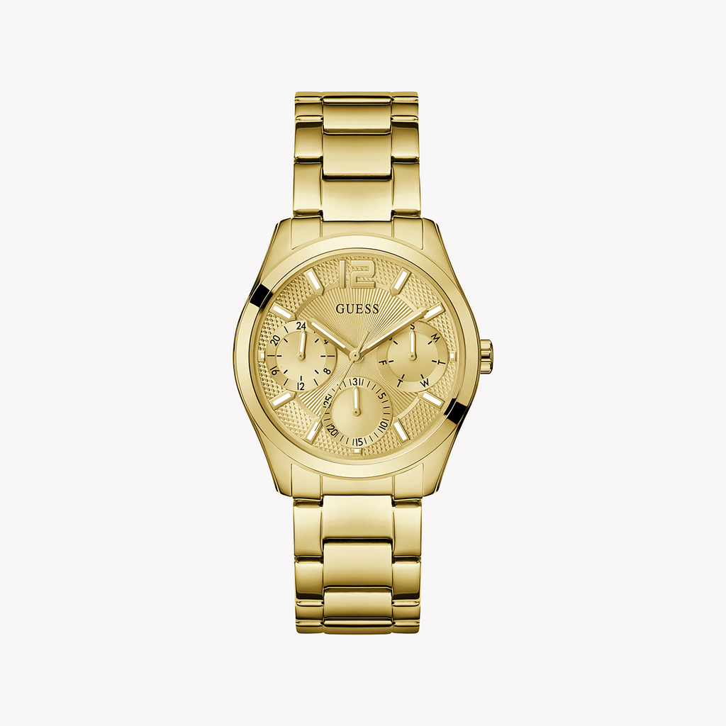 GUESS GW0760L2 GOLDEN ELEGANCE - Women's Chic Stainless Steel Timepiece with Champagne Dial