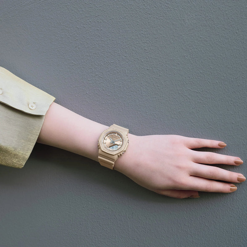 Casio Women's Beige Bio-Plastic Watch, Shock Resistant | Gma-P2100st-9aer by i-watch