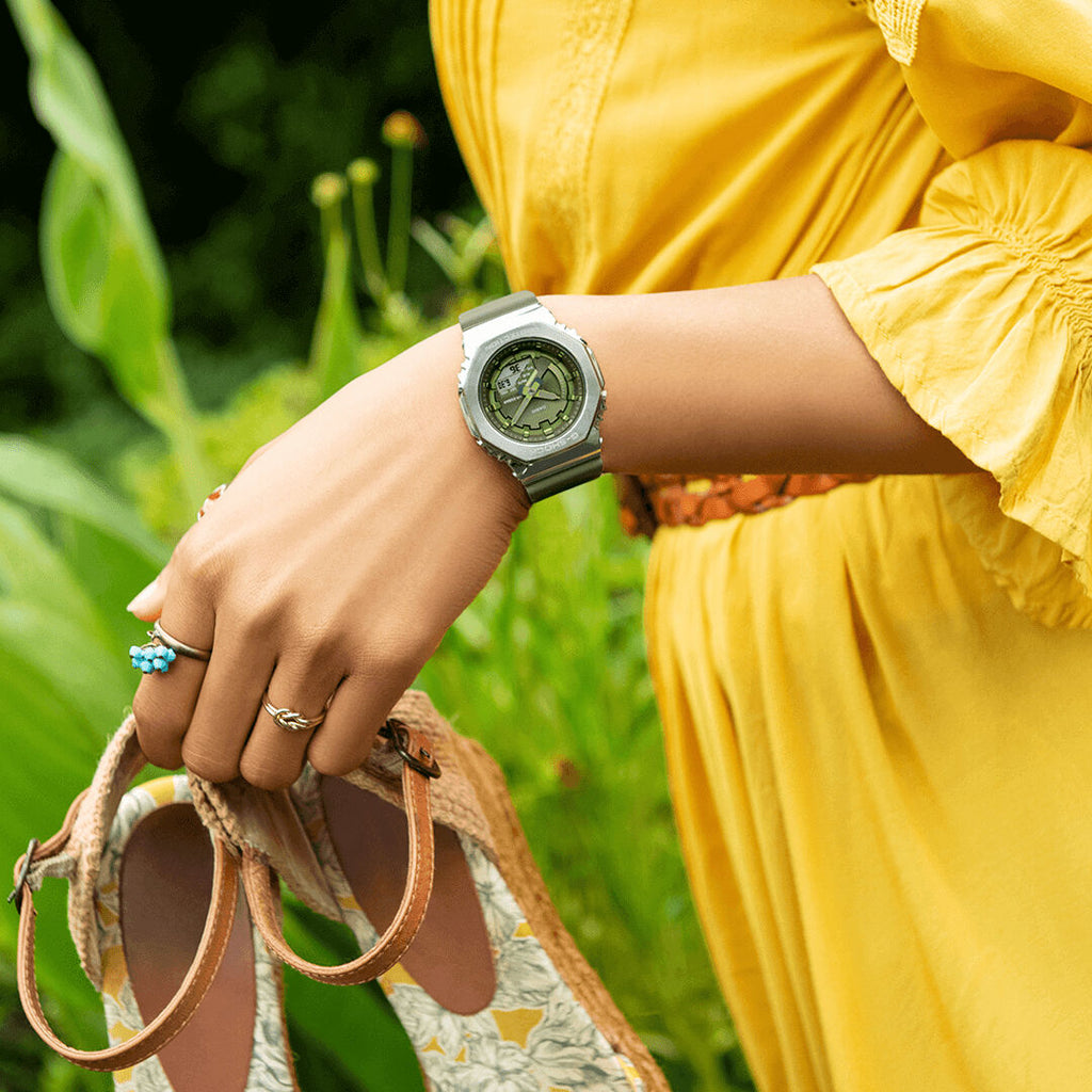 CASIO G-SHOCK GM-S2100-3AER DYNAMIC VERSATILITY - SPORTY GREEN DIAL & SILVER CASE Unisex Adventure Watch-i-Watch-5