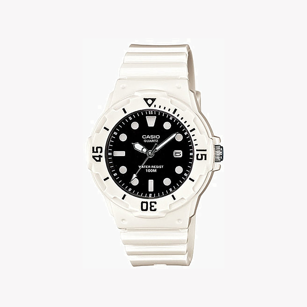 CASIO LRW-200H-1EVDF RUGGED ELEGANCE - SPORTY WHITE RESIN WOMEN'S WATCH WITH BLACK DIAL