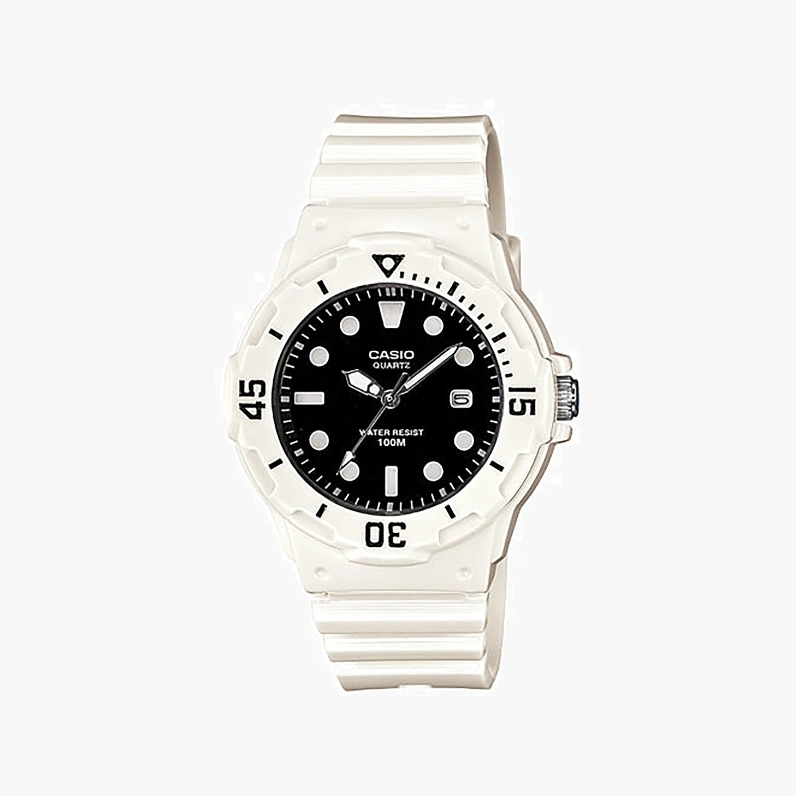 Casio Men's White Resin Watch, Black Dial | Lrw-200h-1evdf by i-watch
