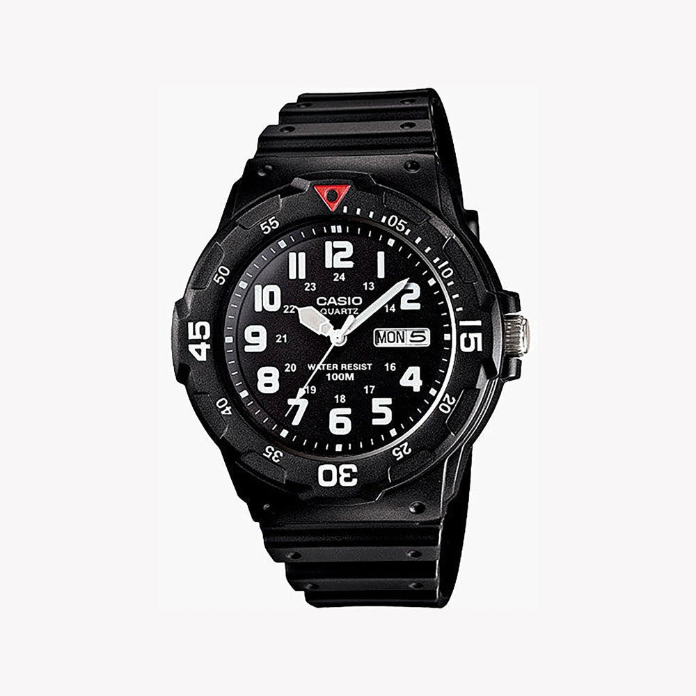 CASIO MRW-200H-1BVDF VERSATILE PERFORMANCE - MEN'S SPORTY BLACK RESIN WATCH WITH WATER RESISTANCE-i-Watch-2