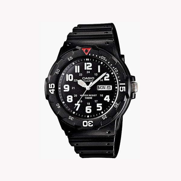 CASIO MRW-200H-1BVDF VERSATILE PERFORMANCE - MEN'S SPORTY BLACK RESIN WATCH WITH WATER RESISTANCE-i-Watch-2