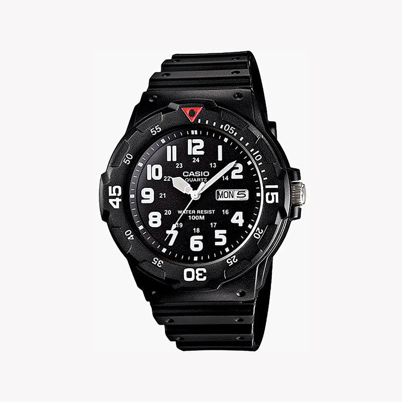 CASIO MRW-200H-1BVDF VERSATILE PERFORMANCE - MEN'S SPORTY BLACK RESIN WATCH WITH WATER RESISTANCE-i-Watch-2
