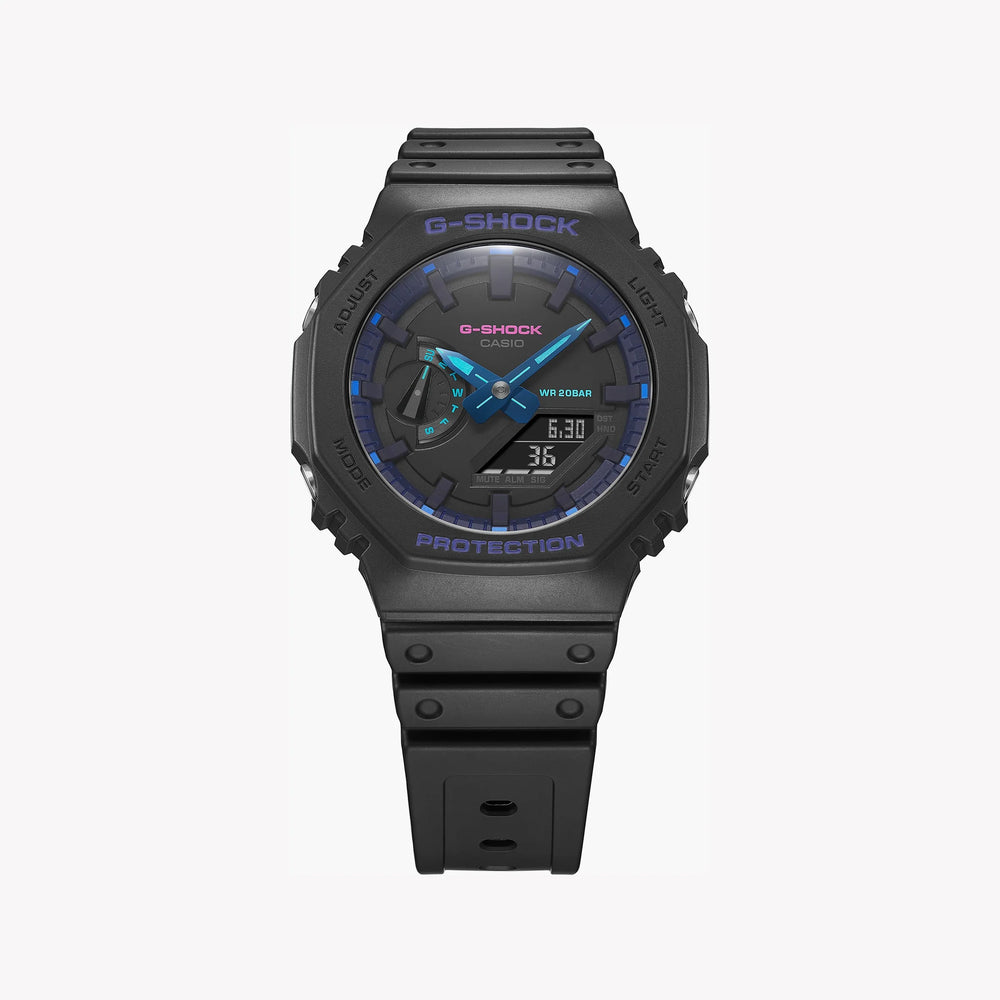 Casio G-Shock Ga-2100vb-1adr - Bold Black Vibrance Men's Watch: Tough Style With A Modern Edge by i-watch