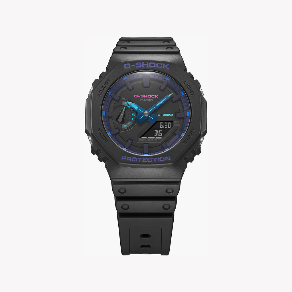CASIO G-SHOCK GA-2100VB-1ADR - BOLD BLACK VIBRANCE MEN'S WATCH: TOUGH STYLE WITH A MODERN EDGE-i-Watch-5