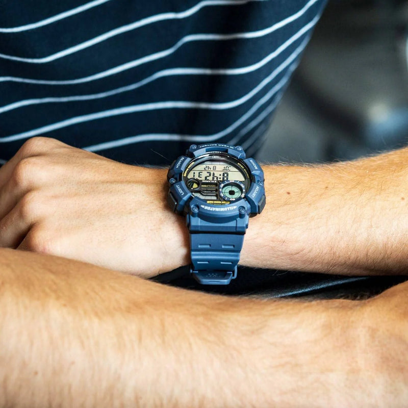 Casio Men's Blue Resin Watch, 100m Water Resistant | Ws-1500h-2avdf by i-watch