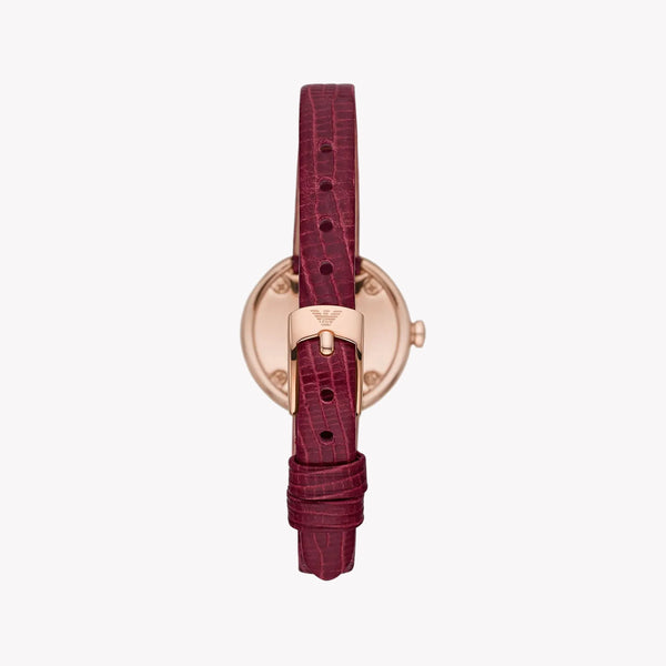 Emporio Armani Women's Rose Gold Watch, Red Leather | Ar11417 by i-watch