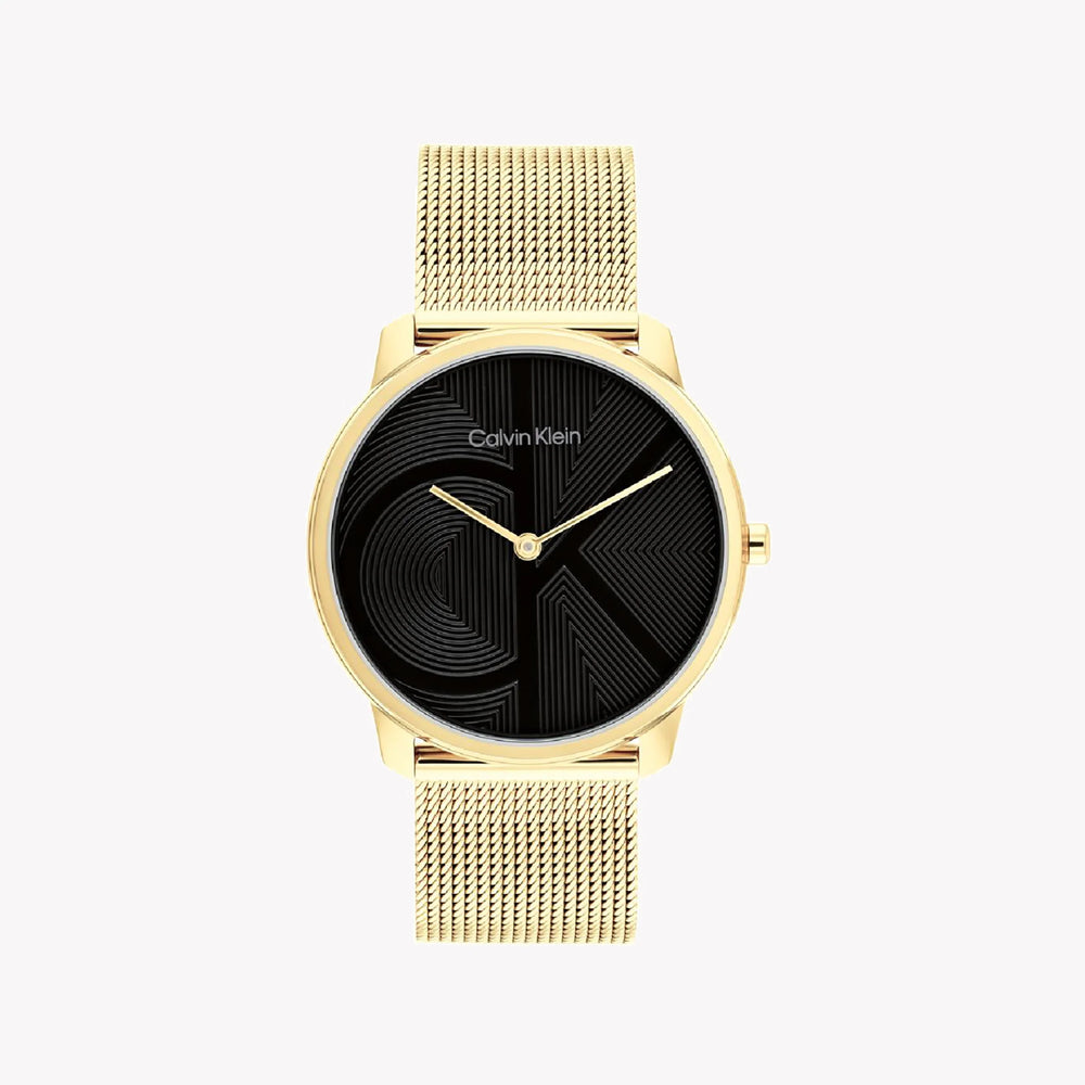 Ck Calvin Klein Women's Gold Stainless Steel Watch, Black Dial | Ck1l123m0012 by i-watch