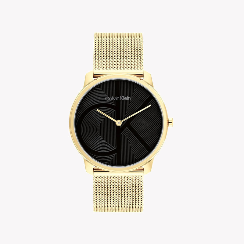 Ck Calvin Klein Women's Gold Stainless Steel Watch, Black Dial | Ck1l123m0012 by i-watch