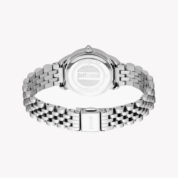 Just Cavalli Women's Silver Watch, Dark Blue Dial | Jc1l333m0015 by i-watch