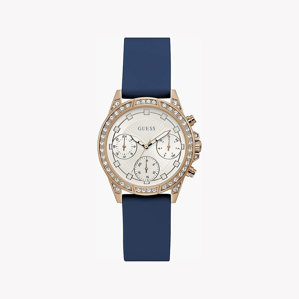 GUESS GW0222L2 - CHIC BOLDNESS IN GOLD & BLUE FOR THE MODERN WOMAN