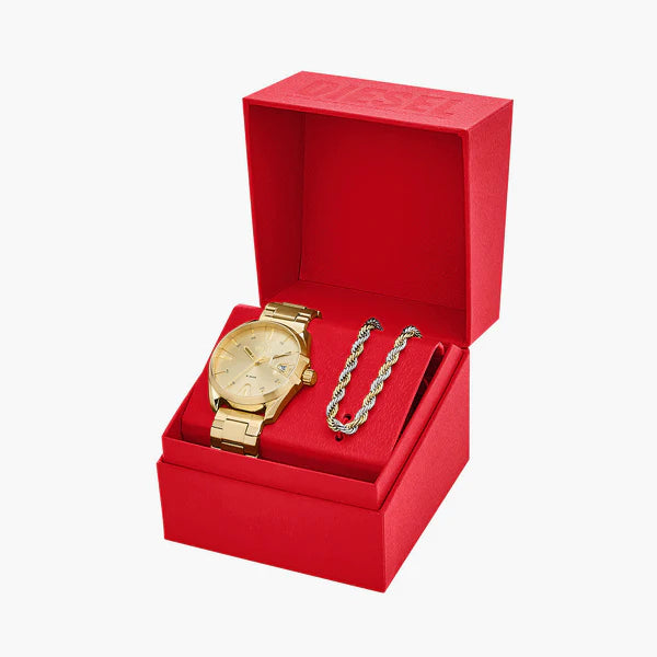 Diesel Men's Gold Stainless Steel Watch, Gold Dial | Dz2163set by i-watch