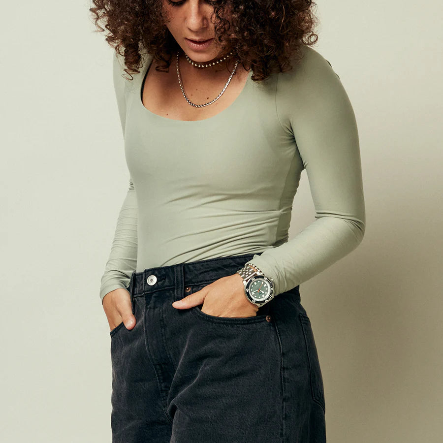 Nixon Men's Silver Watch, Green Dial | A1402-5235 by i-watch