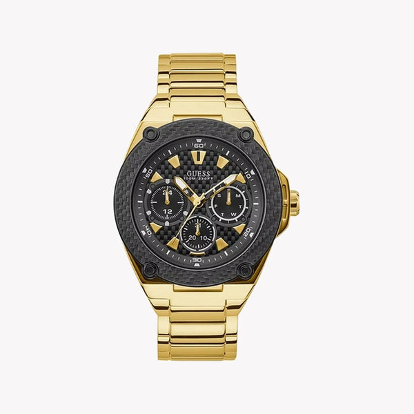 Guess Men's Black Stainless Steel Watch, Gold Band | W1305g2 by i-watch