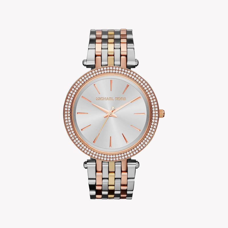 Michael Kors Women's Silver/Rose Gold Watch, Silver Dial | Mk3203 by i-watch