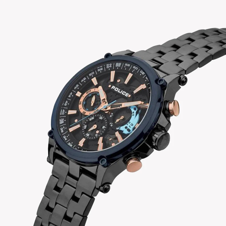 Police Men's Black Stainless Steel Watch, Black Dial | Pewjk2110841 by i-watch