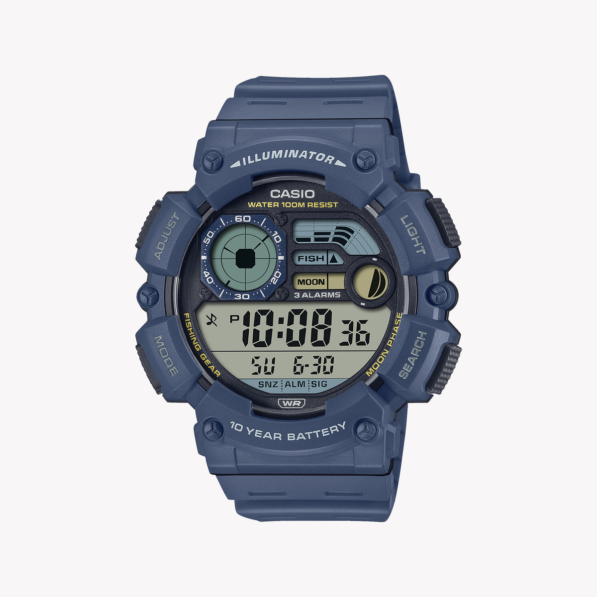 CASIO WS-1500H-2AVDF - DYNAMIC ADVENTURE SERIES Men's Watch with bold blue resin case and vibrant blue band