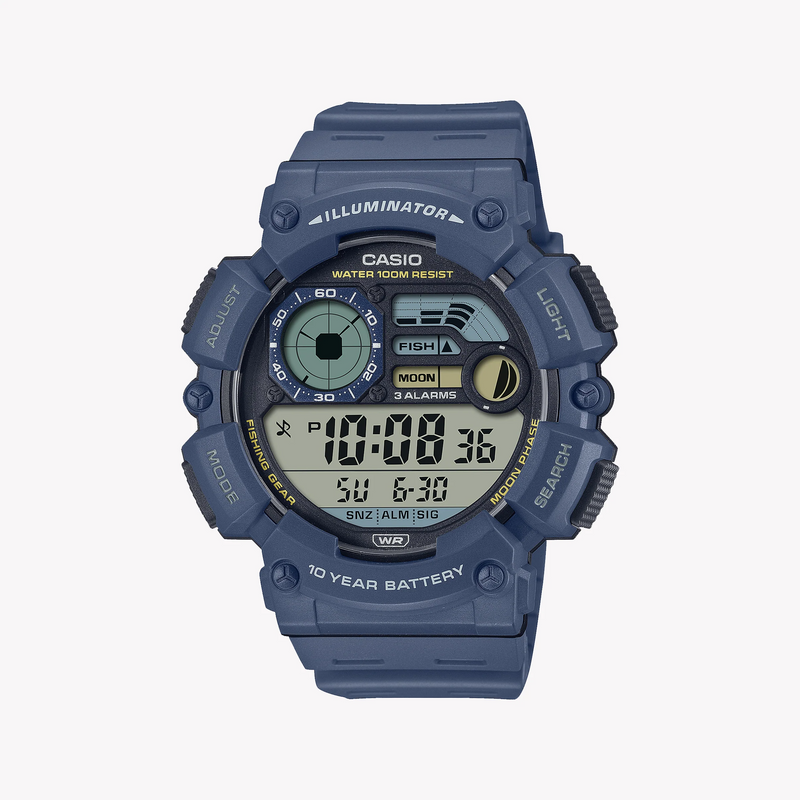 Casio Men's Blue Resin Watch, 100m Water Resistant | Ws-1500h-2avdf by i-watch