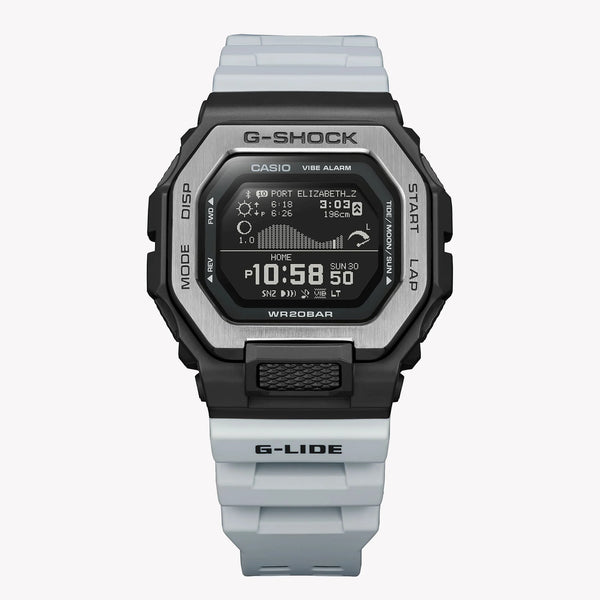 Casio G-Shock Gbx-100tt-8dr Elemental Adventurer - Men's Watch With Black Stainless Steel Case And White Band by i-watch