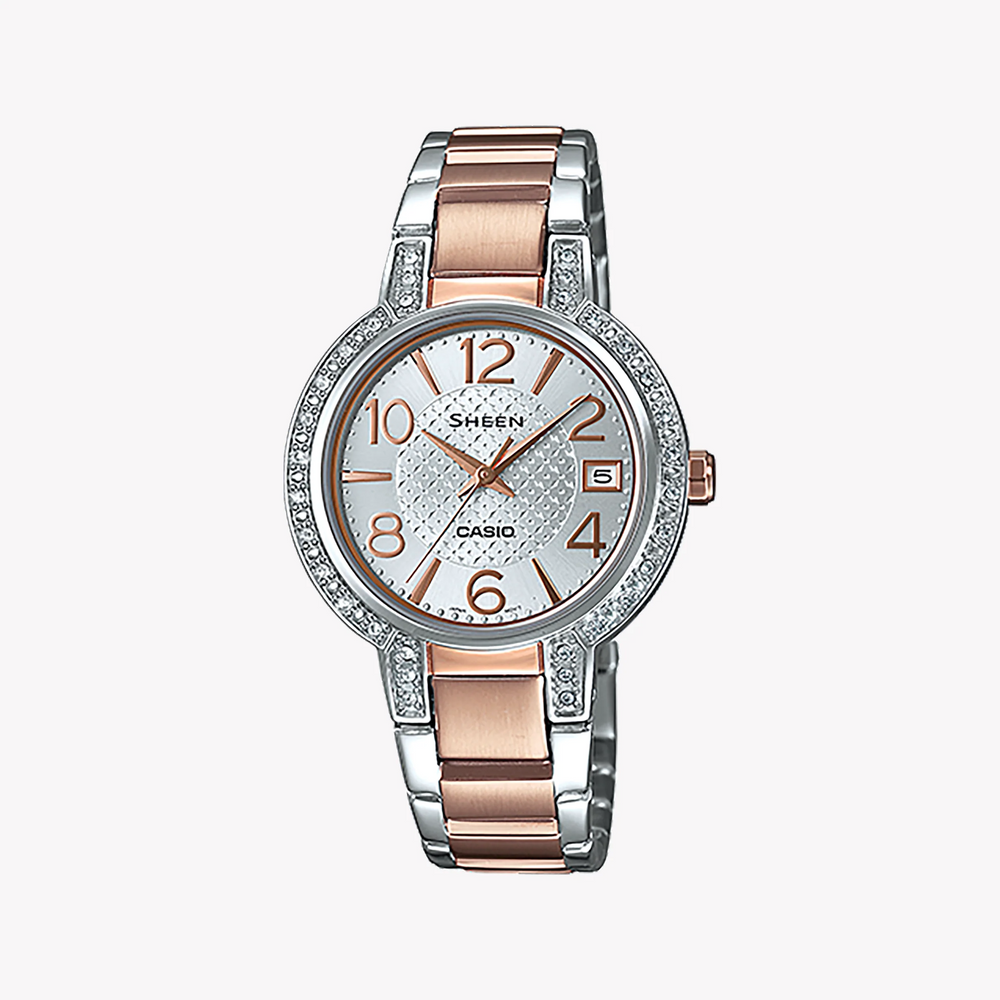 Casio She-4804sg-7audr Elegant Sporty Timepiece - Swarovski Accents & Rose Gold Band Women's Watch by i-watch