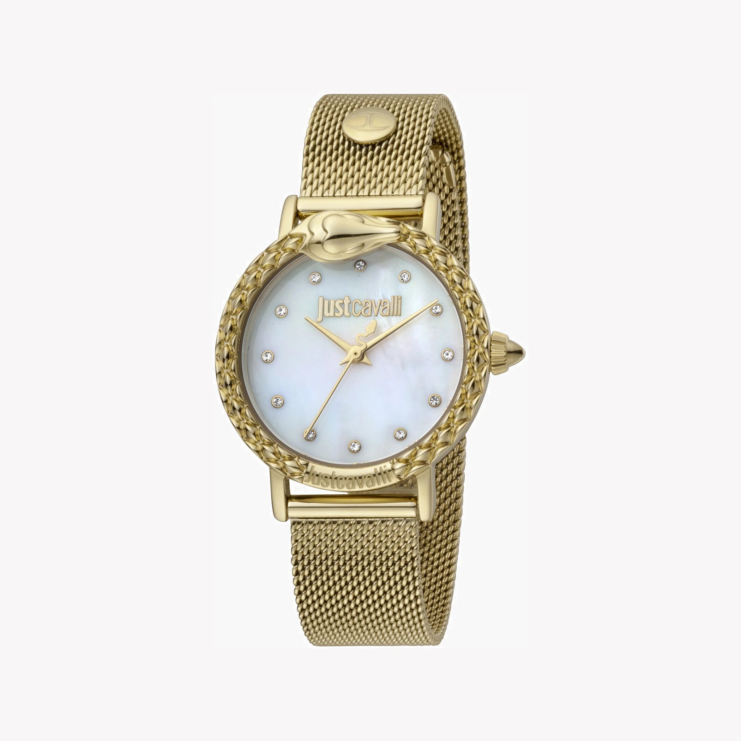 JUST CAVALLI Women's Watch with Gold Stainless Steel Case and Gold Stainless Steel Band