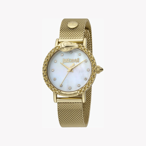 Just Cavalli Women's Gold Stainless Steel Watch, White Dial | Jc1l124m0075 by i-watch