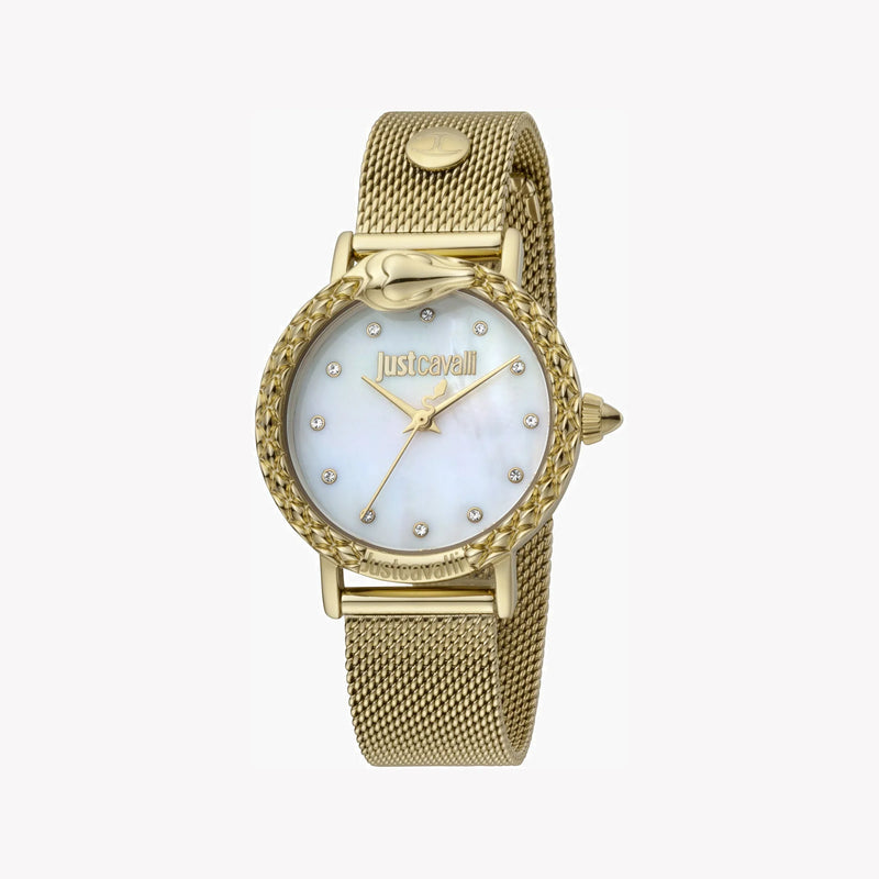 Just Cavalli Women's Gold Stainless Steel Watch, White Dial | Jc1l124m0075 by i-watch