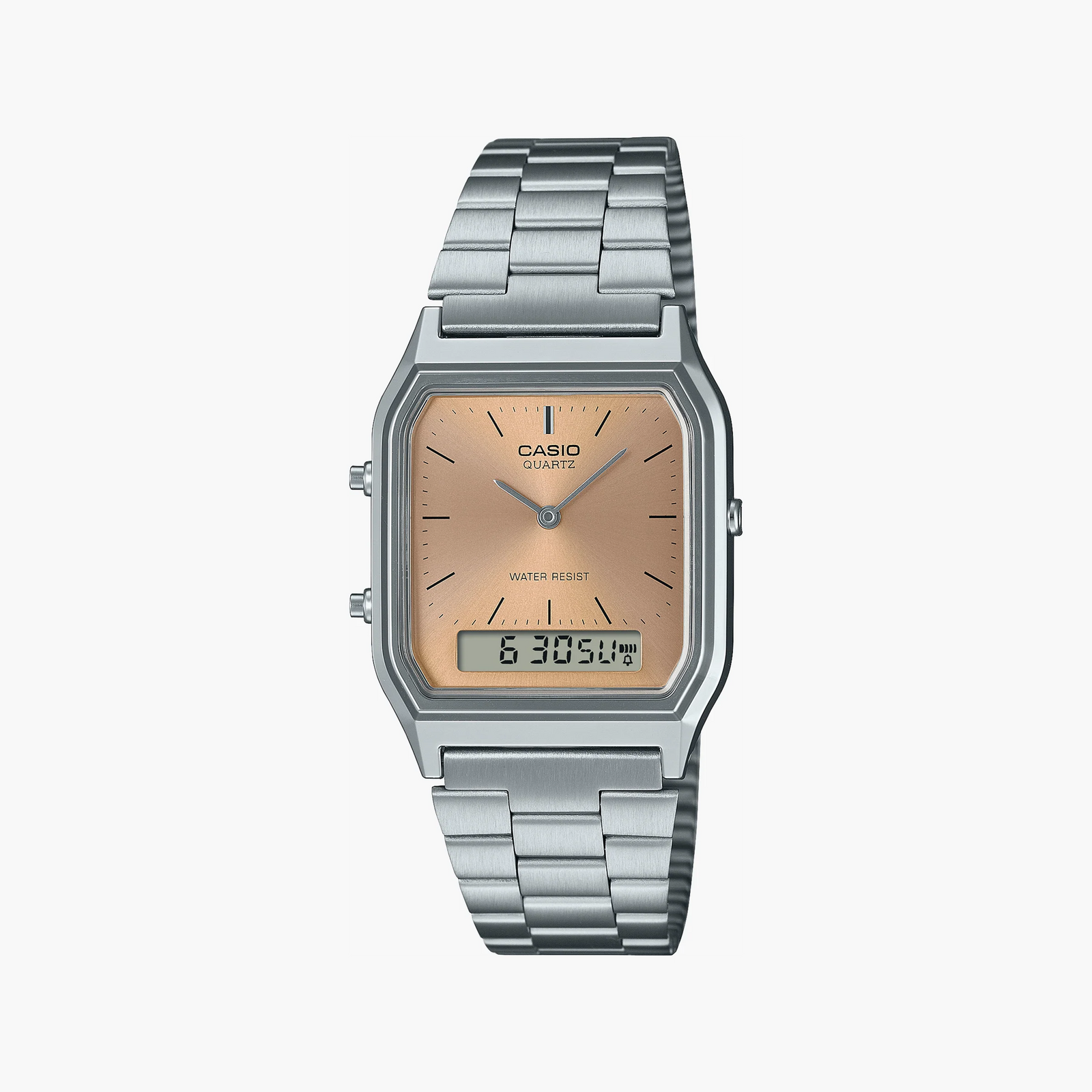 Casio Women's Pink Copper Watch, Silver & Rose Gold | Aq-230a-4amqyes by i-watch