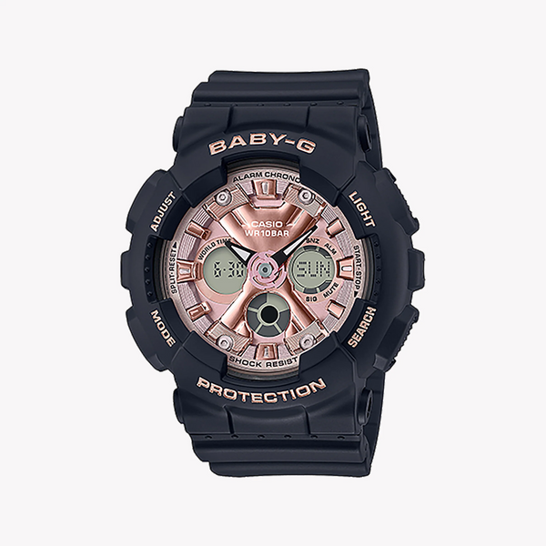 Ba-130-1a4dr Baby-G Adventure-Ready - Sporty Chic Women's Watch With Black Resin BAnd and Vibrant Accents by i-watch
