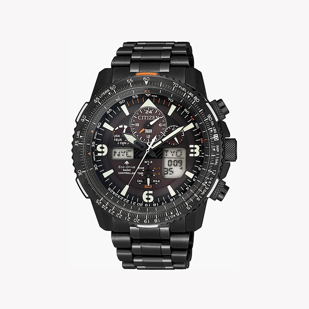 CITIZEN ECO-DRIVE JY8085-81E BLACK DUAL TIME MEN'S WATCH - INNOVATIVE PERFORMANCE & STYLE