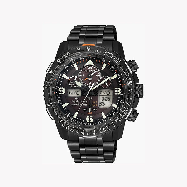 CITIZEN ECO-DRIVE JY8085-81E BLACK DUAL TIME MEN'S WATCH - INNOVATIVE PERFORMANCE & STYLE