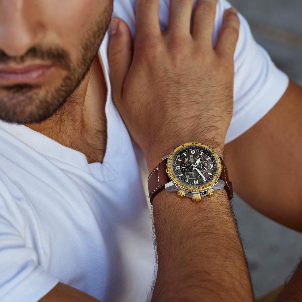 CITIZEN JY8084-17H DYNAMIC VERSATILITY - MEN'S STAINLESS STEEL WATCH WITH CALF LEATHER BAND-i-Watch-5