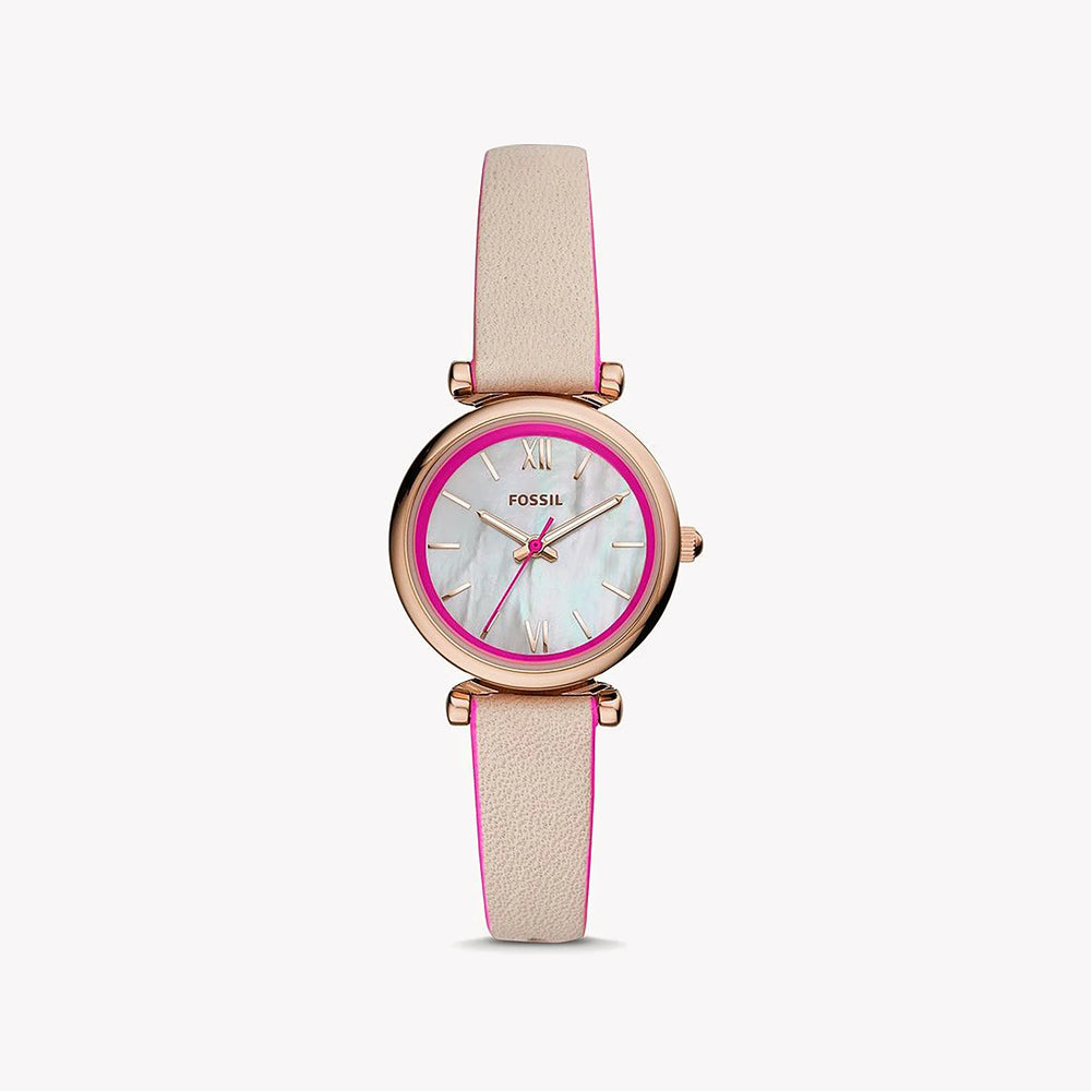 Fossil Women's Rose Gold Watch, Gold Leather Band | Es4833 by i-watch