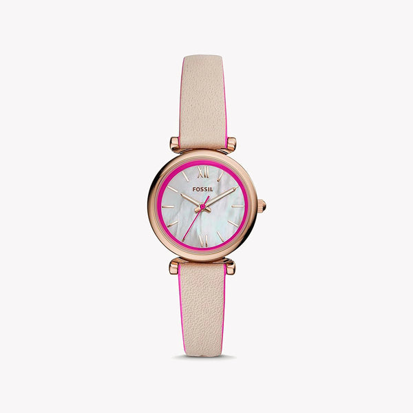 Fossil Women's Rose Gold Watch, Gold Leather Band | Es4833 by i-watch