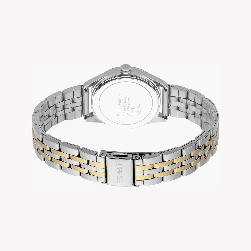 Esprit Women's Silver & Gold Stainless Steel Watch, Silver Dial | Es1l255m0055 by i-watch