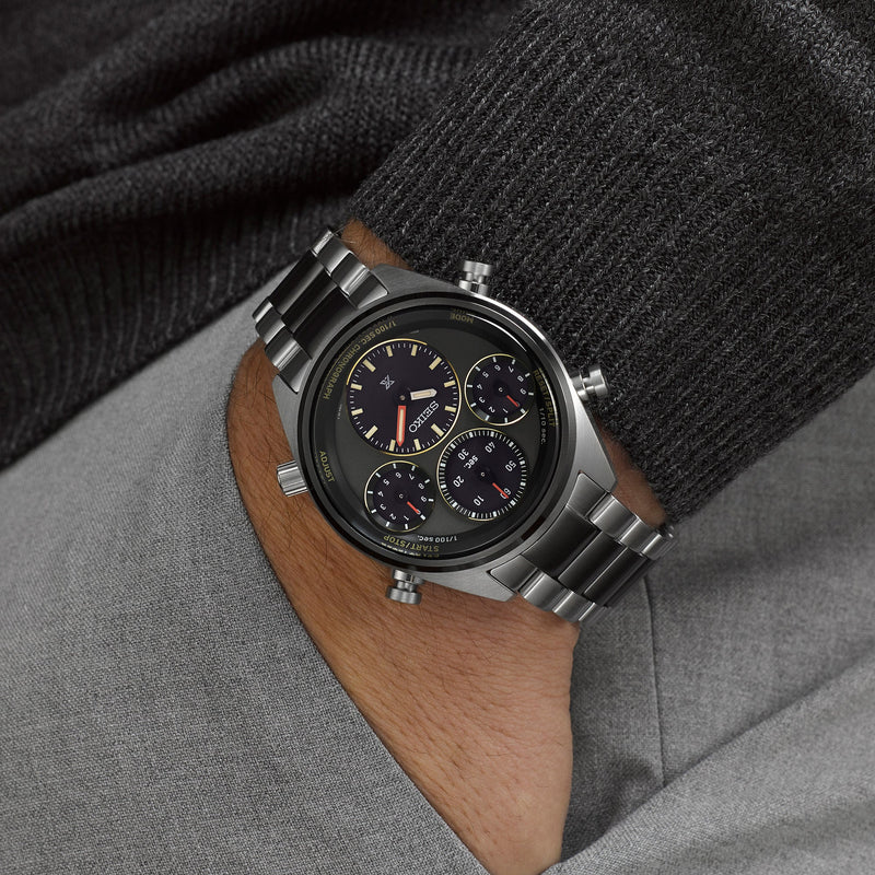 Seiko Prospex Men's Silver & Black Watch, Multicolor Dial | Sfj005p1 by i-watch