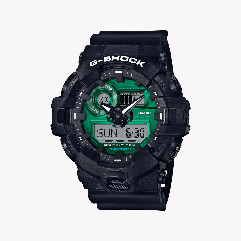 CASIO G-SHOCK GA-700MG-1ADR - RUGGED BLACK RESIN MEN'S WATCH WITH DIGITAL DIAL