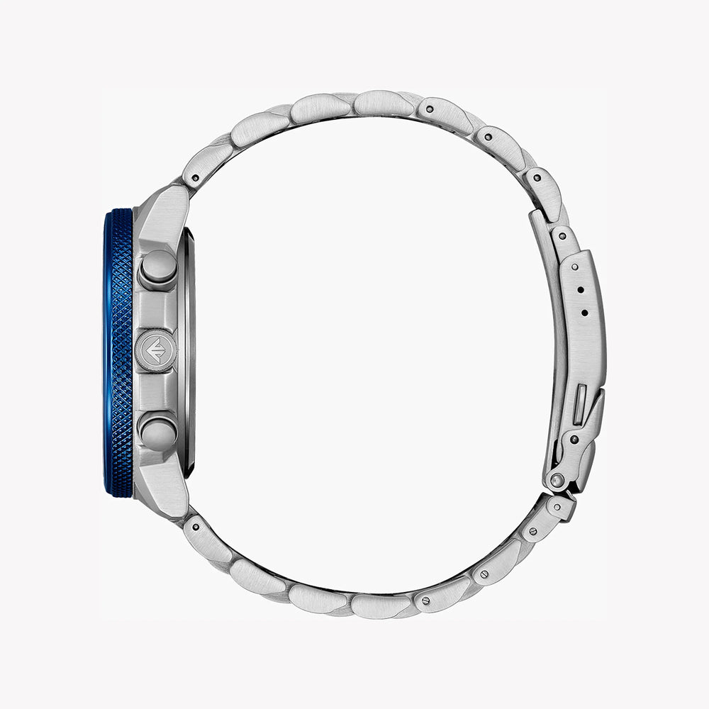 Citizen Men's Silver Stainless Steel Watch, Blue Dial | Cb5866-55e by i-watch
