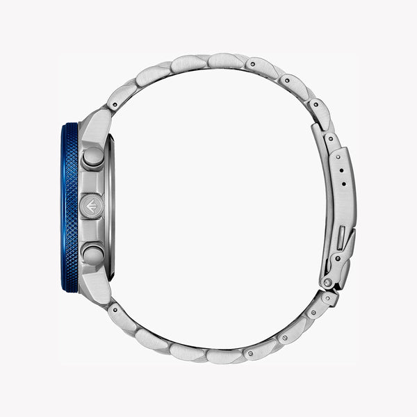 Citizen Men's Silver Stainless Steel Watch, Blue Dial | Cb5866-55e by i-watch