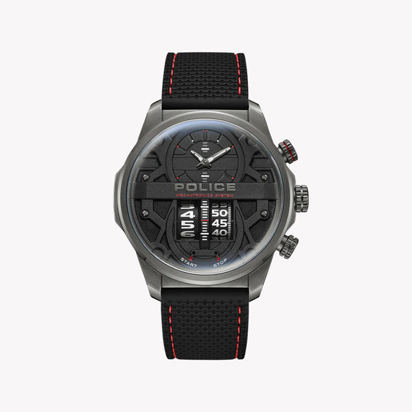 Police Men's Silver Stainless Steel, Black Silicone | Pewjm0006505 by i-watch